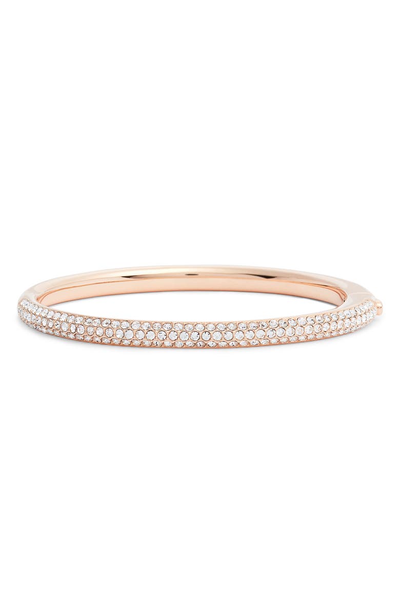 Nadri Tiny Half Pavé Bangle, Main, color, 
