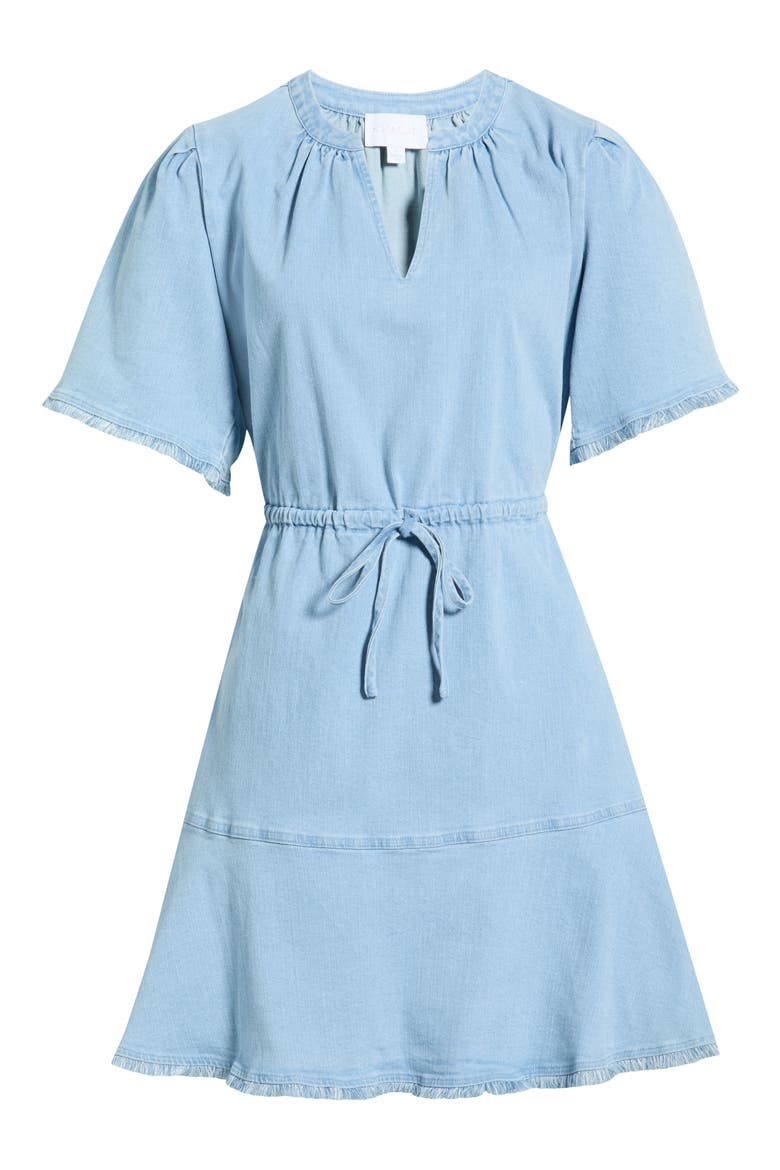 Gabriella Denim Nimmy Fringe Dress, Alternate, color, LIGHT DENIM