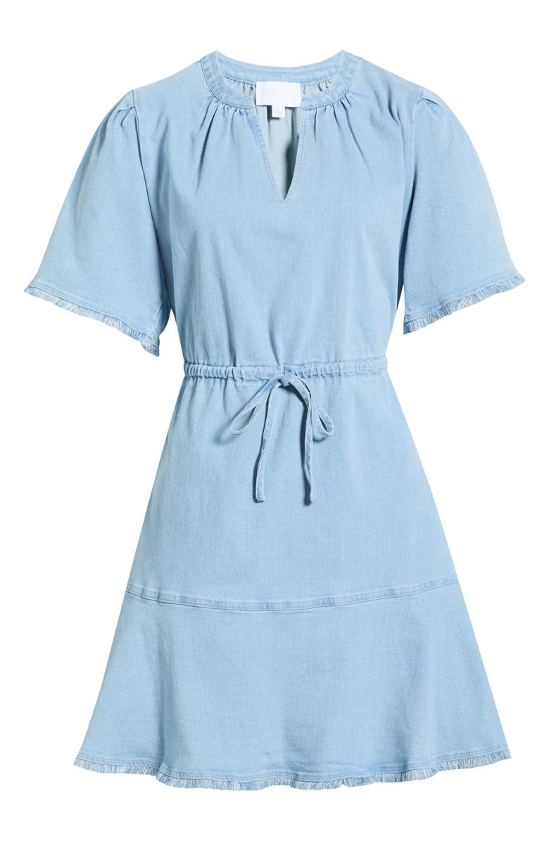 SUGARLIPS Gabriella Denim Nimmy Fringe Dress, Main, color, 