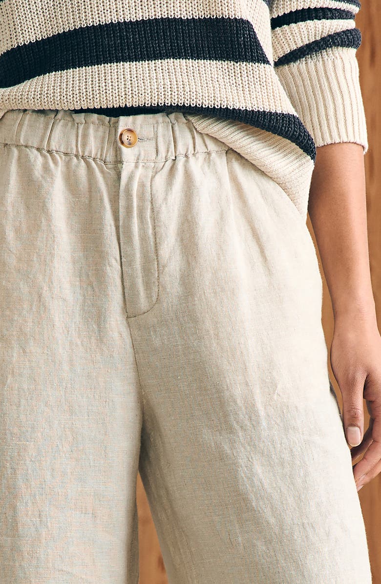 Faherty Monterey Linen Pants, Alternate, color, Flax