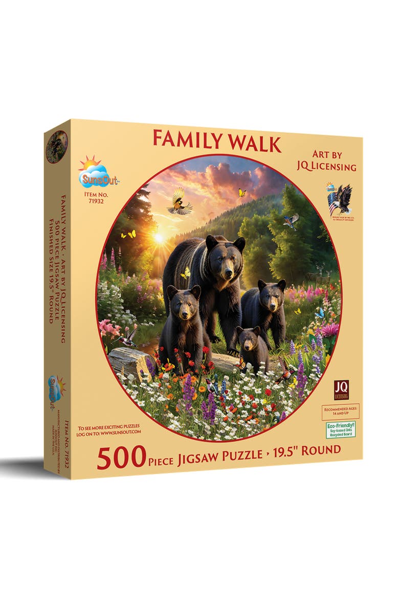 Family Walk 500 piece Jigsaw Puzzle for Adults, Main, color, Multicolor