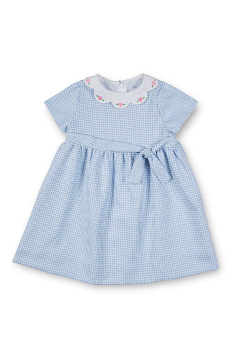 Houndstooth Dress With Hearts, Main, color, Light Blue, White