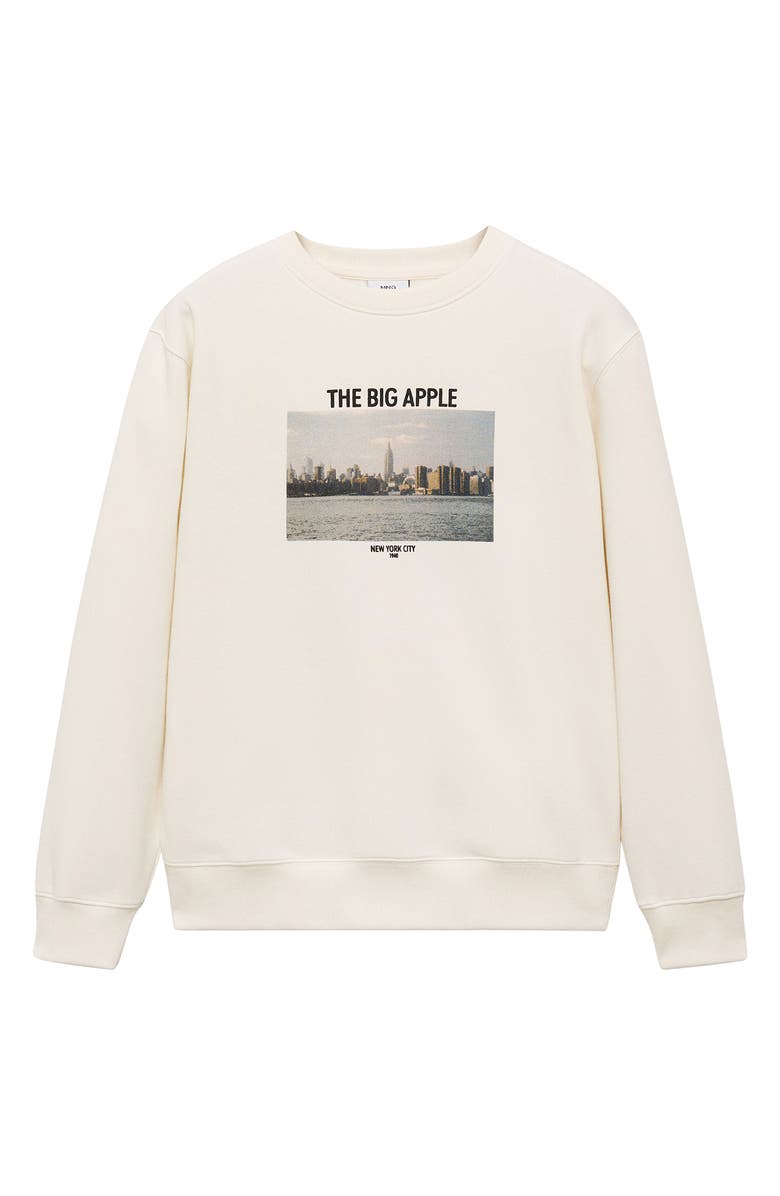 MANGO The Big Apple Fleece Graphic Sweatshirt, Alternate, color, 