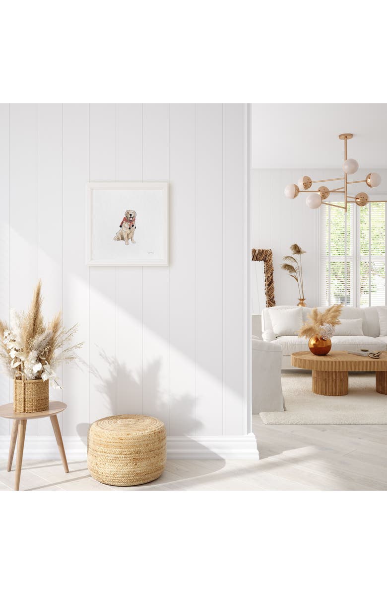 Ramus & Co Preppy Golden Retriever Framed Museum Quality 12" x 12" Art Print, Alternate, color,