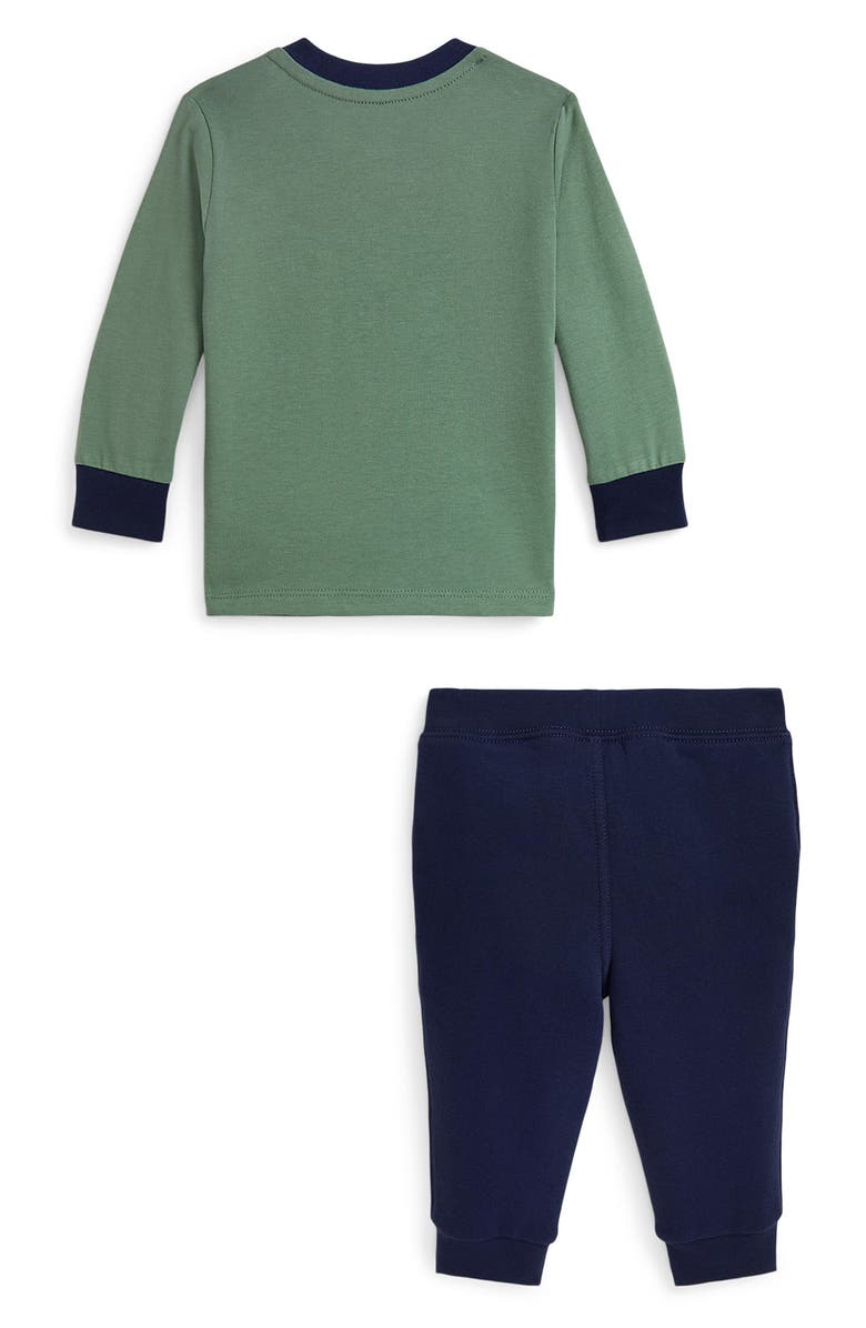 Ralph Lauren Polo Bear Long Sleeve Cotton Graphic T-Shirt & Joggers Set, Alternate, color, 