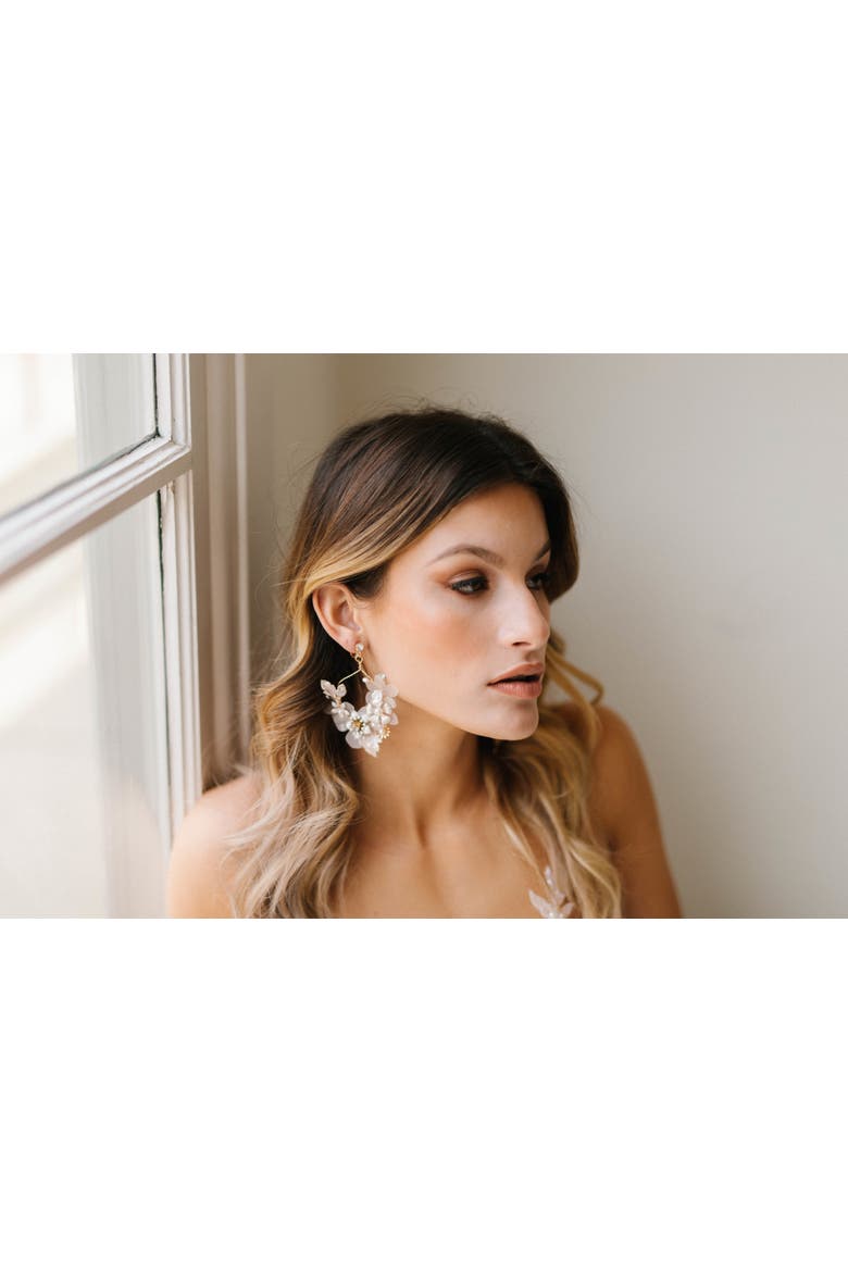 Nova Bridal Earrings, Alternate, color, Gold