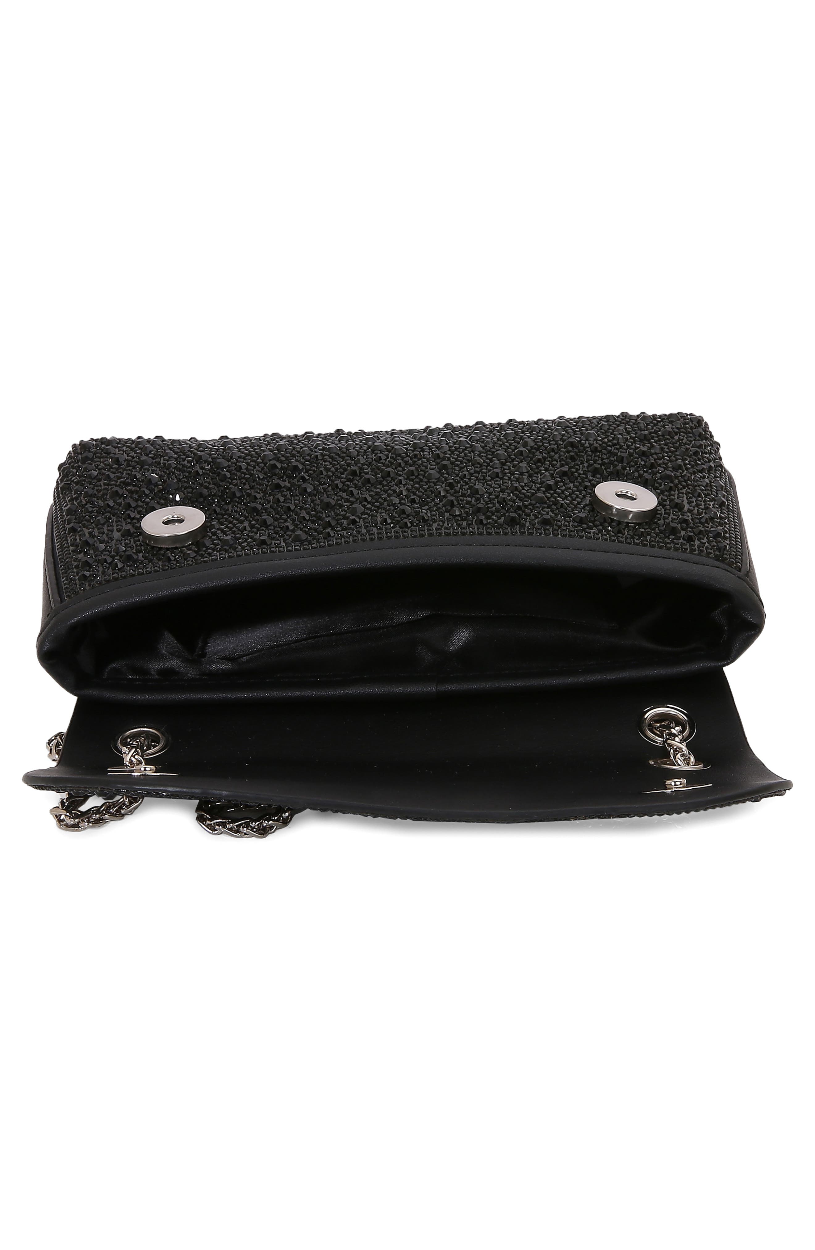 BERNESS Rhinestone Pavé Crossbody Bag, Alternate, color, Black