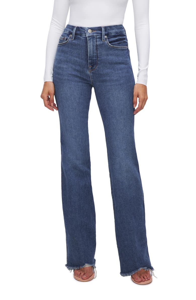 Good American Good Curve Bootcut Jeans, Main, color, 