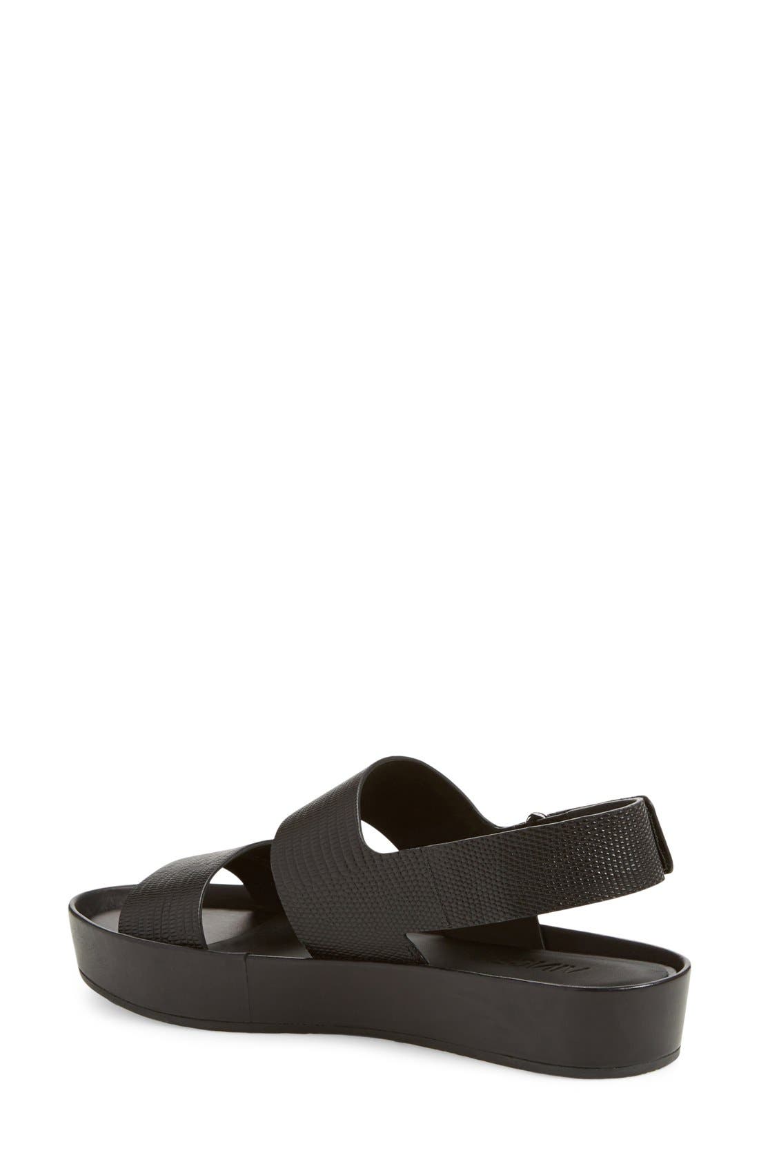 'Marett' Platform Leather Sandal, Alternate, color, BLACK LEATHER