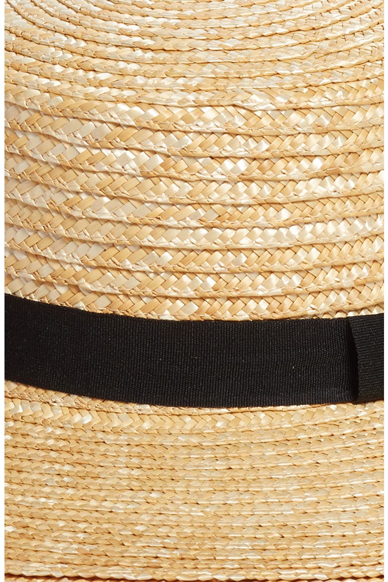 Straw Boater Hat (Nordstrom Exclusive), Alternate, color, NATURAL