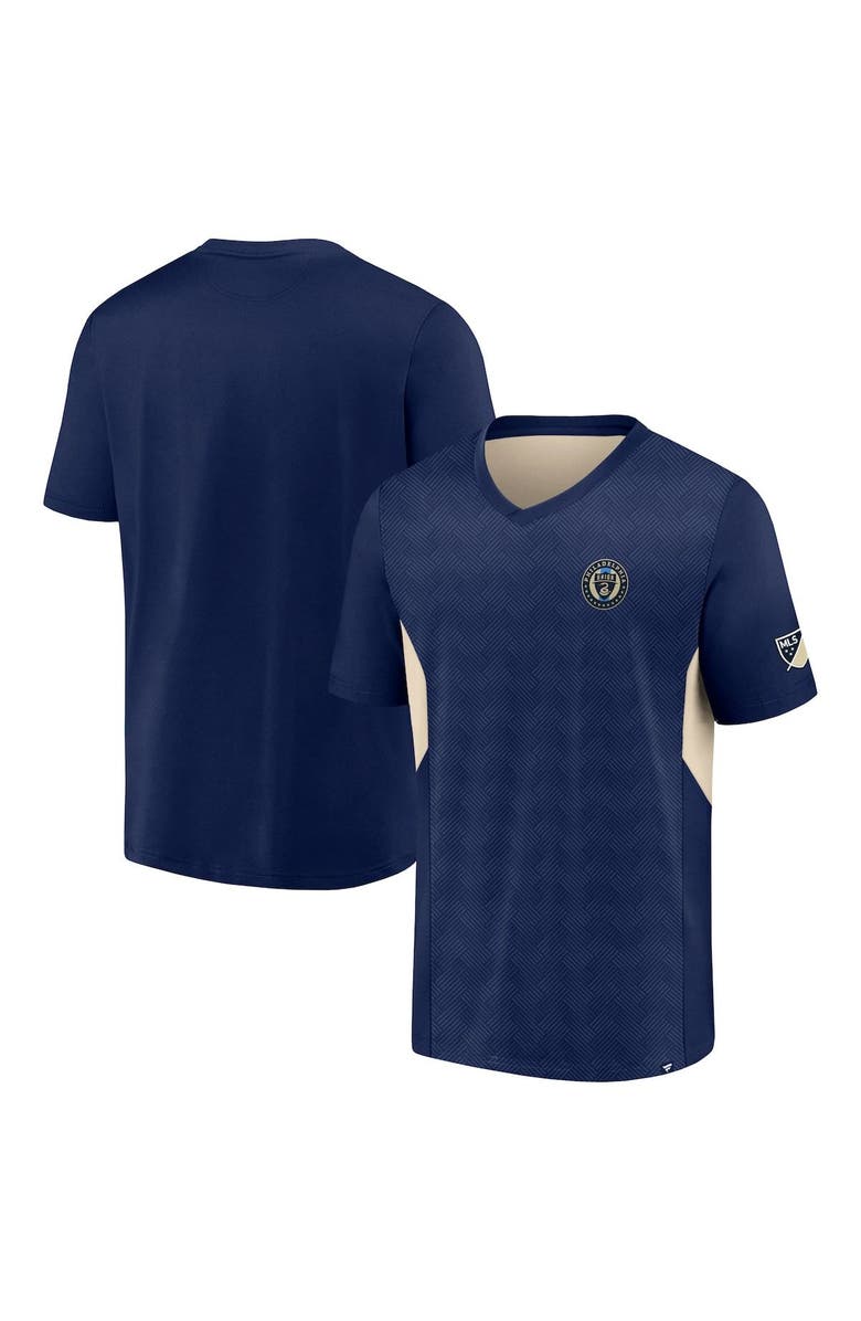 FANATICS Men's Fanatics Branded Navy Philadelphia Union Extended Play V-Neck T-Shirt, Main, color, 
