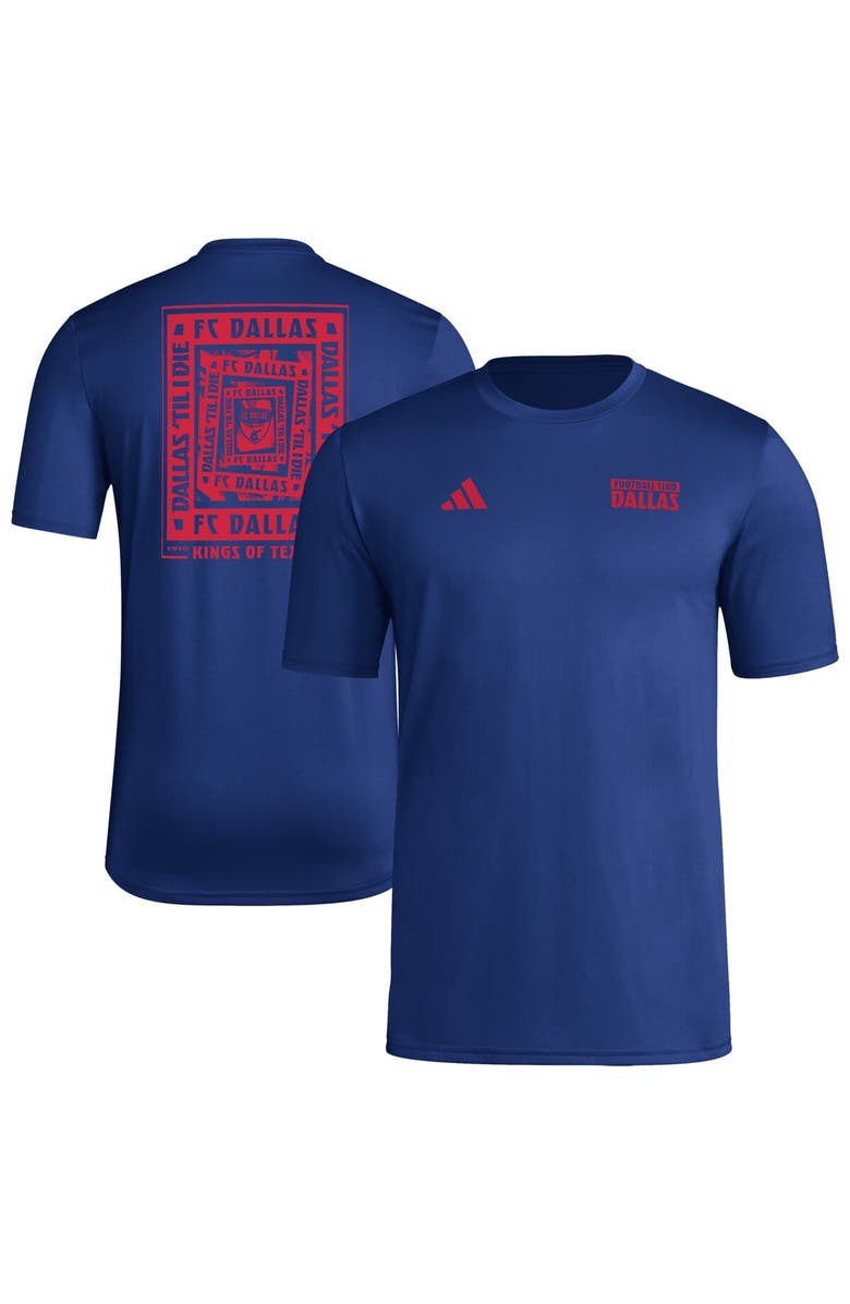 adidas Men's adidas Blue FC Dallas Local Wrap T-Shirt, Alternate, color, Blue