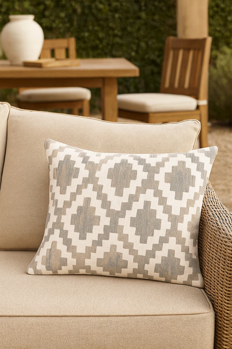 Terra Diamond Pillow, Alternate, color, Natural Beige