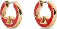 Kate Spade New York everyday spade cutout huggie hoop earrings