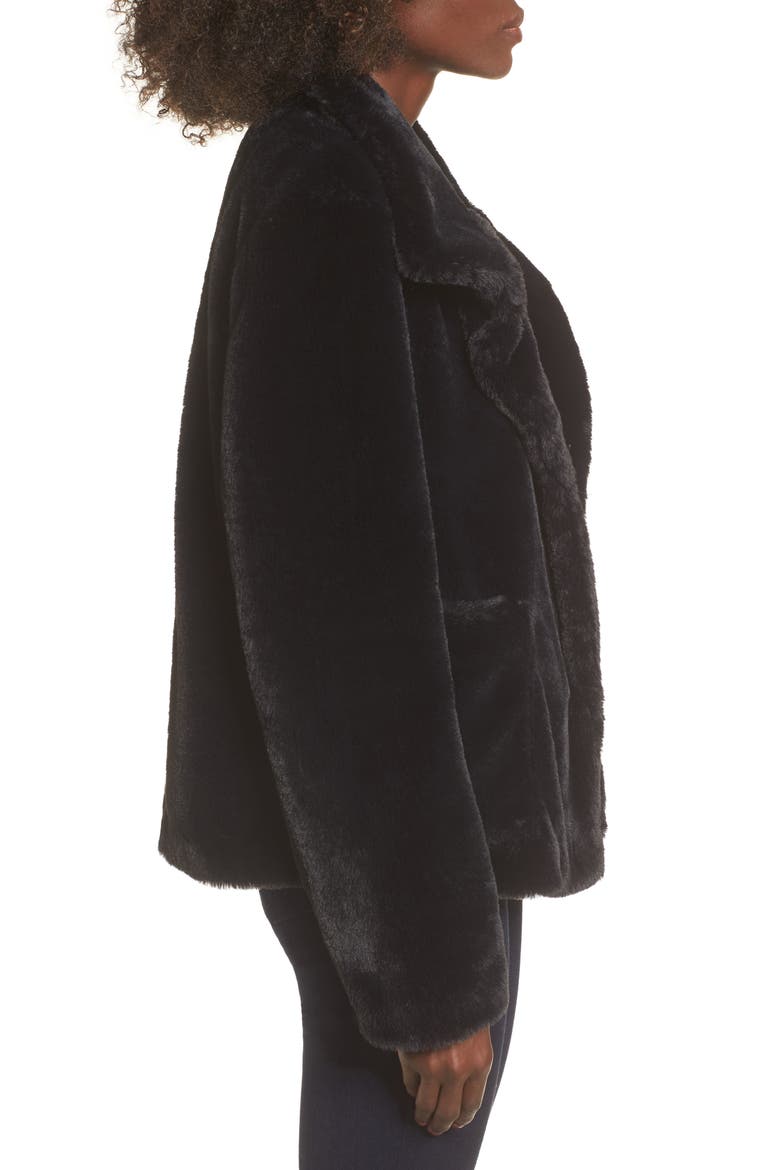 Fur-Fect Faux Fur Jacket, Alternate, color, BLACK