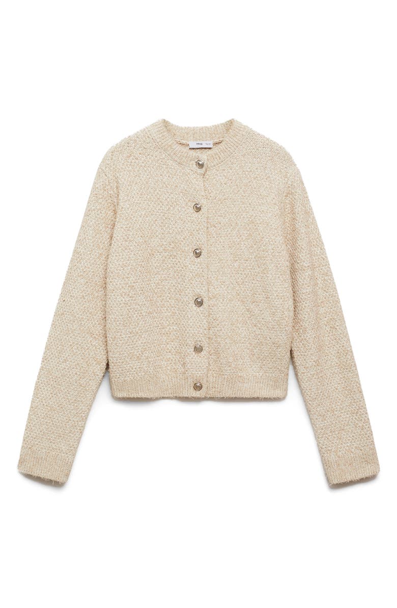 MANGO Cotton Blend Sweater Jacket, Alternate, color, 