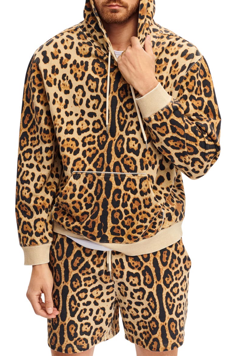 Rex Leopard Print Hoodie, Main, color, LEOPARD PRINTED