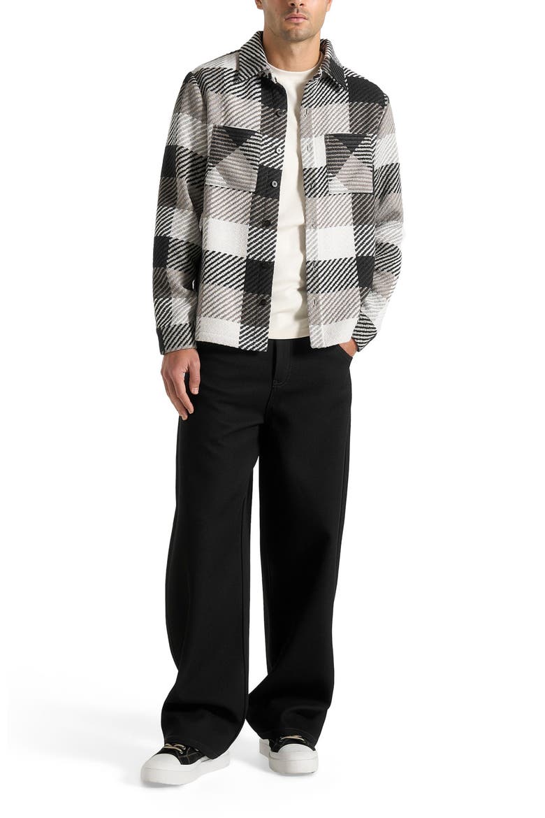 Rune Unisex Check Overshirt, Alternate, color, Black