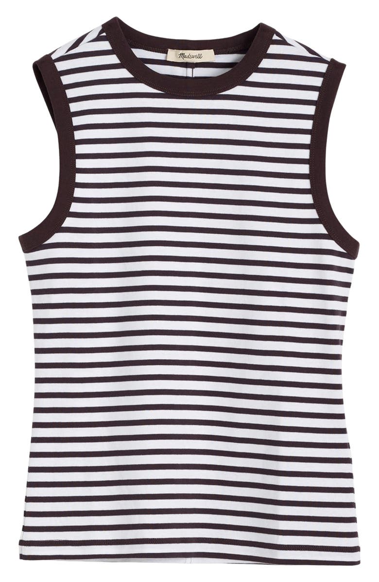 Madewell The '90s Compact Cotton Shell Tank, Alternate, color, New York Stripe