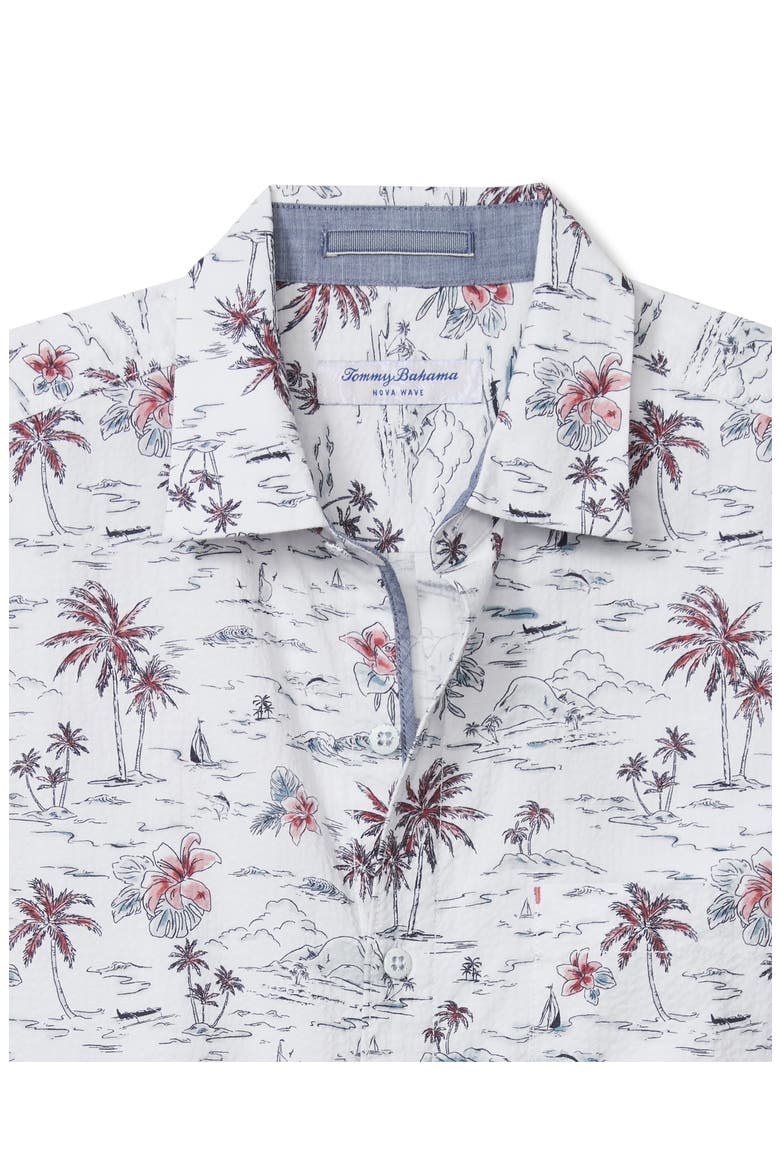 Nova Wave Sweetwater Scenic Short Sleeve Button Up Shirt, Alternate, color, RHUMBA