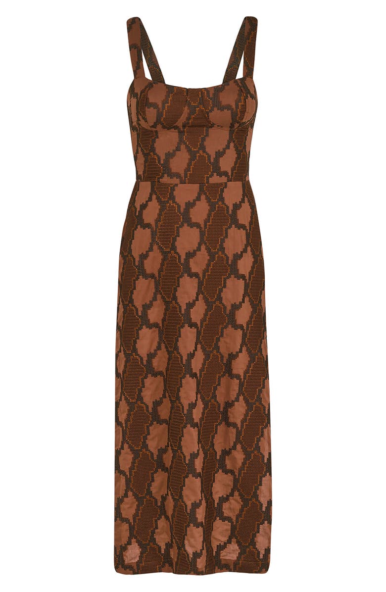 ViX Paula Hermanny Coen Cover-Up Sundress, Alternate, color, Brown