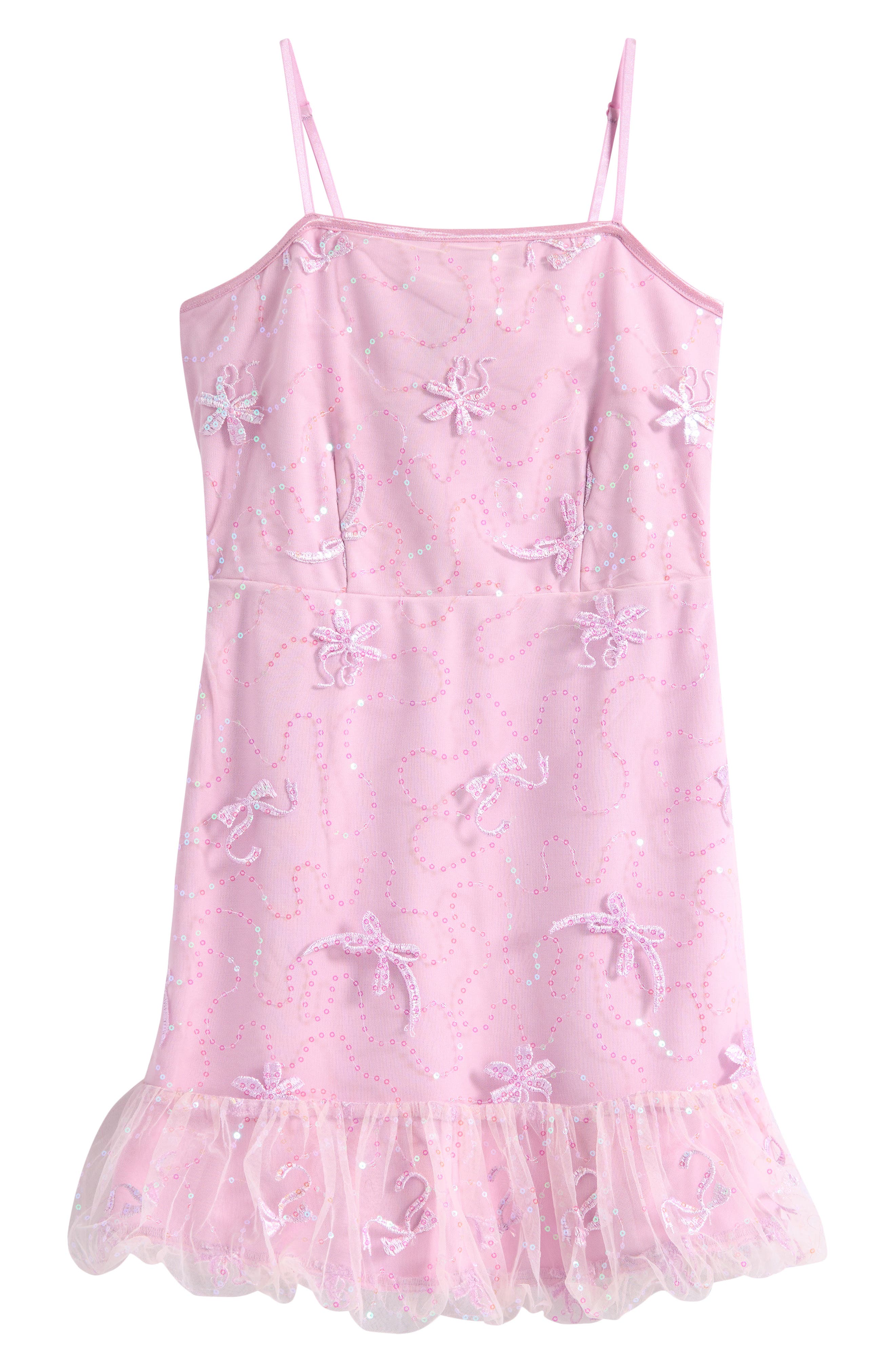 Kids' Sequin Bow Tulle Bubble Dress