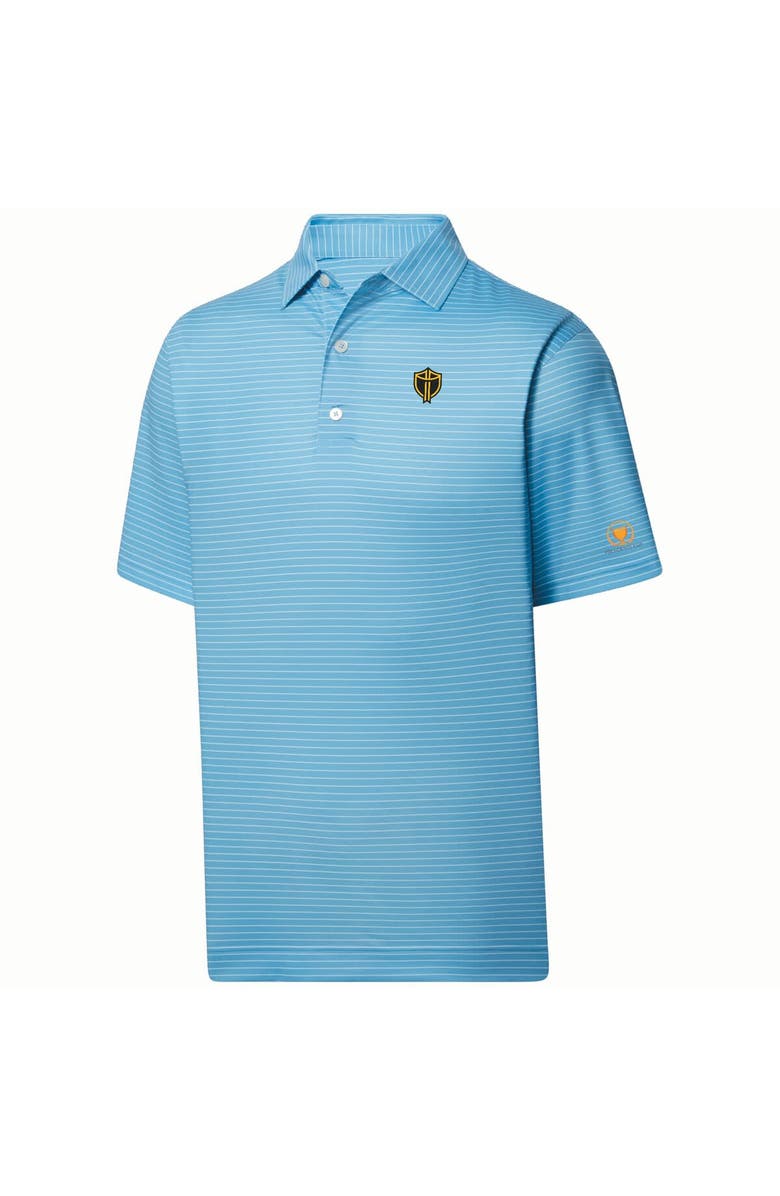 FOOTJOY Men's FootJoy  Light Blue 2024 Presidents Cup International Team Pencil Stripe Polo, Main, color, 