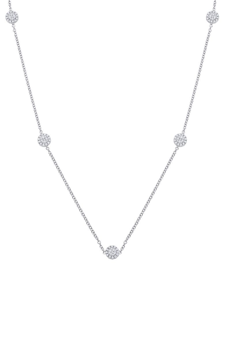 Sara Weinstock Reverie Pavé Diamond Station Necklace, Main, color,