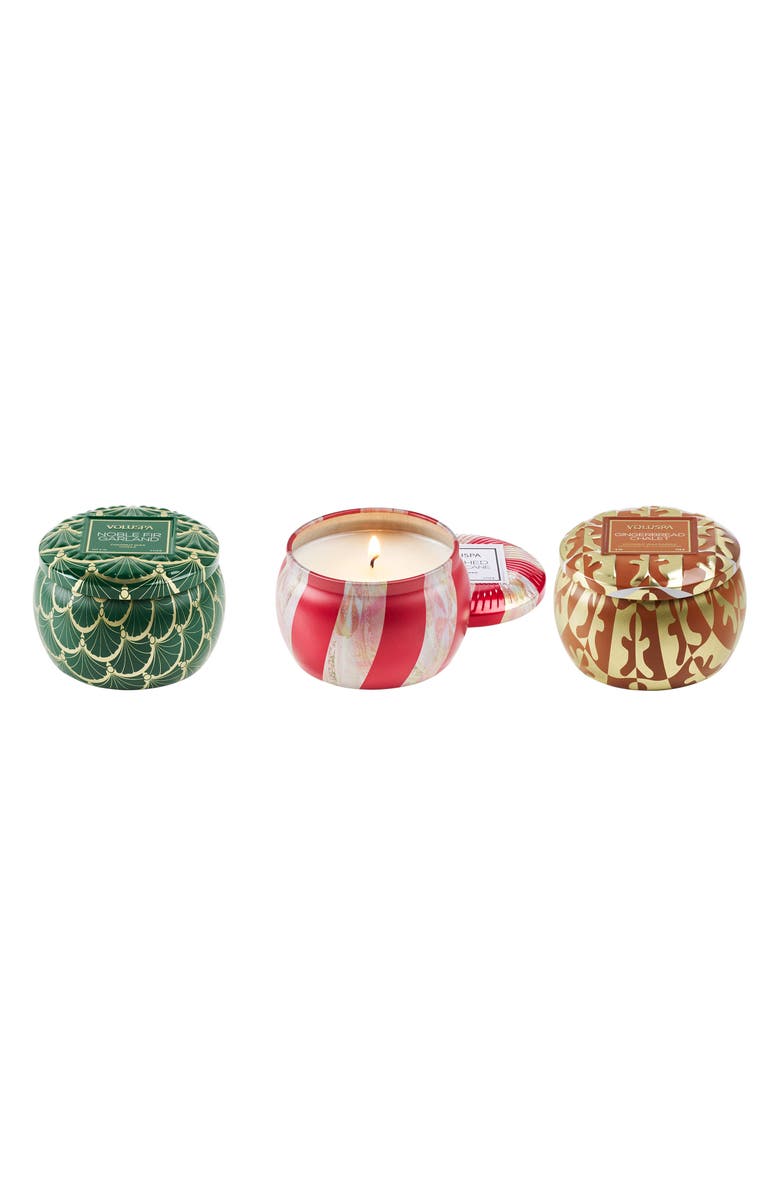 Voluspa Mini Tin Candle Trio, Main, color, Multi