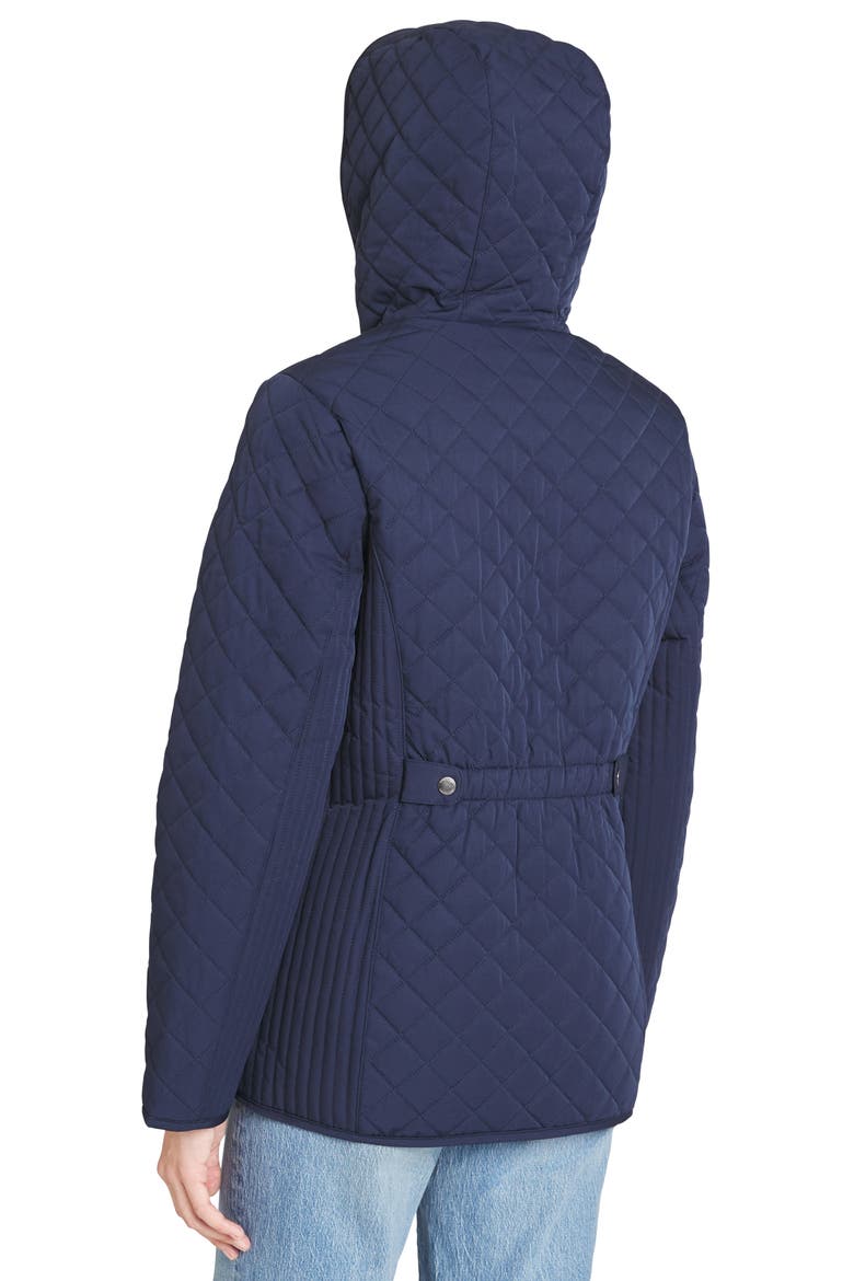 Hooded Quilted Jacket, Alternate, color, NAVY
