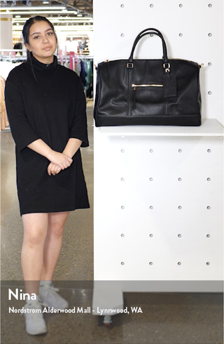 Devon Faux Leather Weekend Duffle Bag, sales video thumbnail