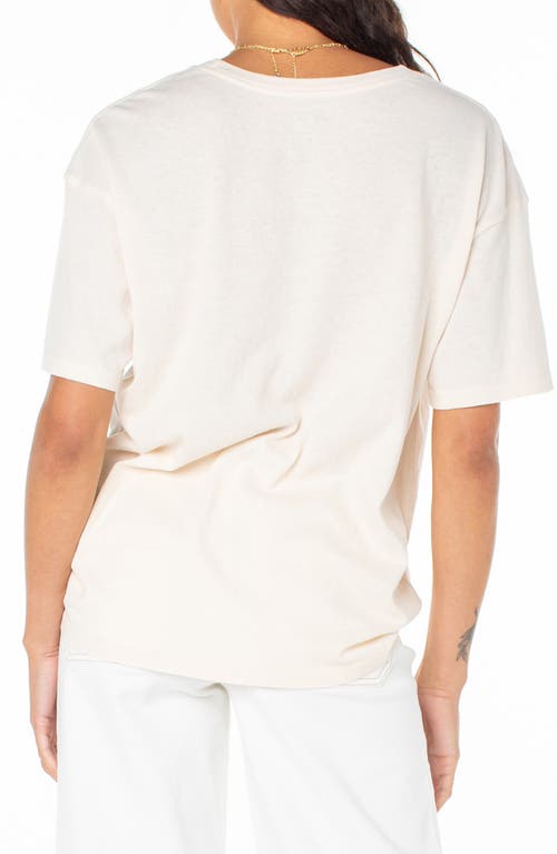 Roxy Paraiso Oversize Cotton Graphic T-shirt In Pink Champagne