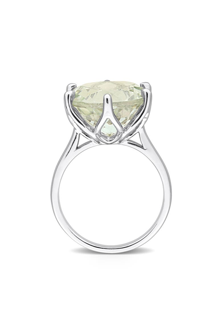Sterling Silver Green Quartz Solitaire Ring, Alternate, color, GREEN