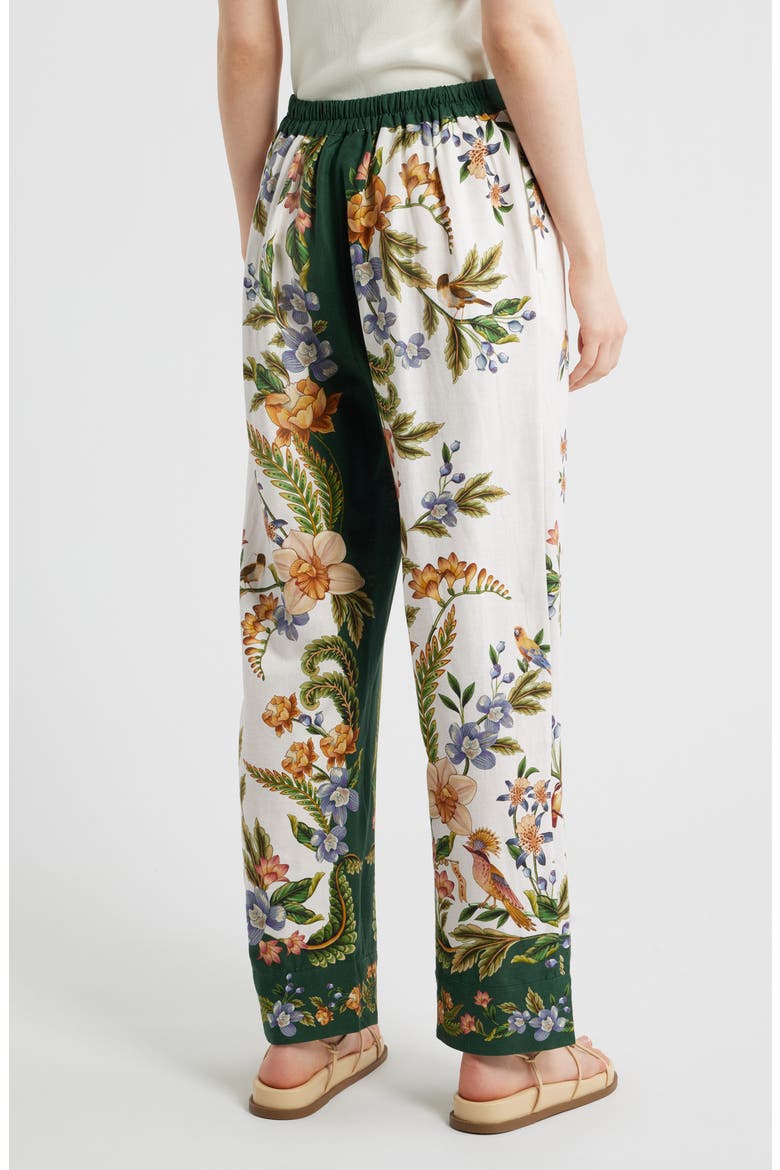 Nature Sands Print Linen Blend Pants, Alternate, color, NATURE SAND