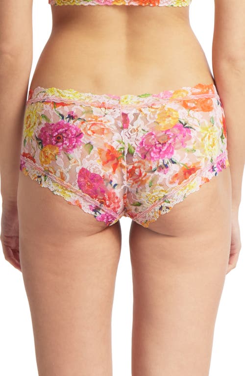 Hanky Panky Print Lace Boyshorts In Bring Me Flowers