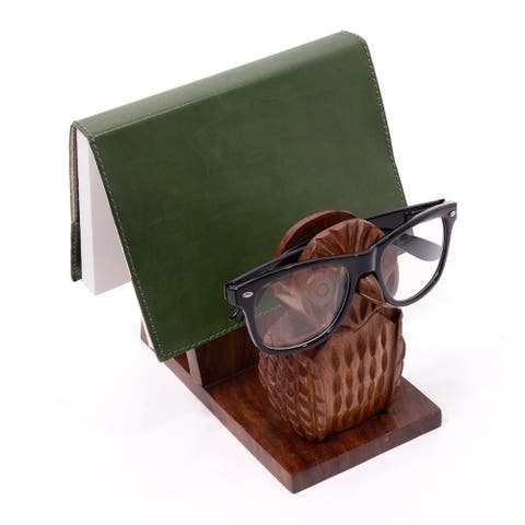 Owl Book & Glasses Caddy