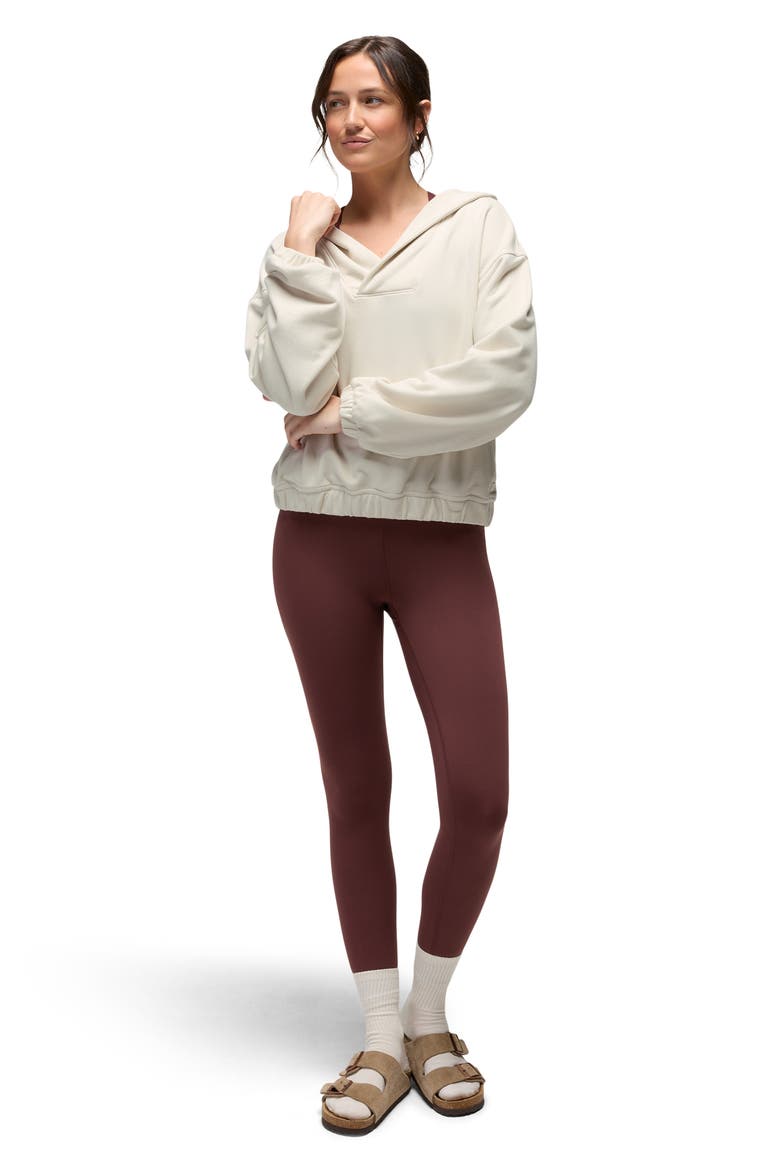 Dreamterry V-Neck Hoodie, Alternate, color, BEACH PEBBLE