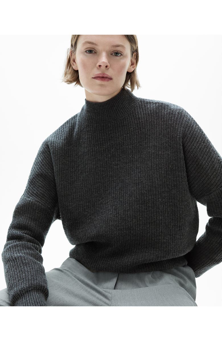 MANGO Oversize Wool Mock Neck Sweater, Alternate, color, 