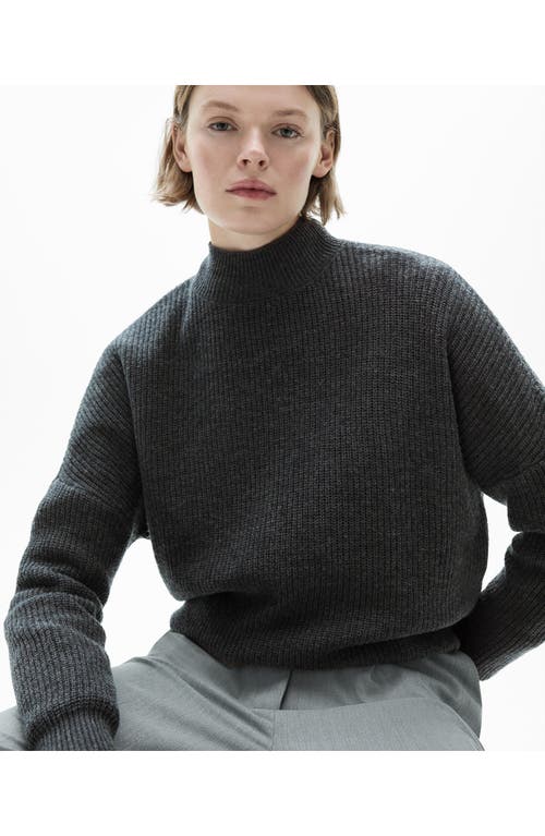 MANGO MANGO OVERSIZE WOOL MOCK NECK SWEATER