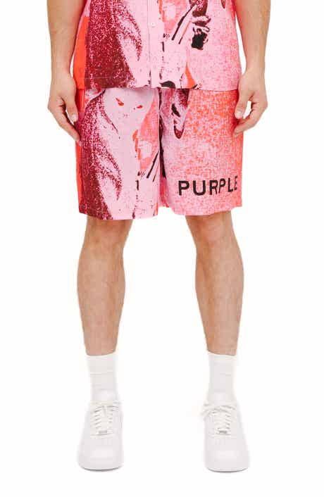 PURPLE BRAND Pull-On Graphic Shorts