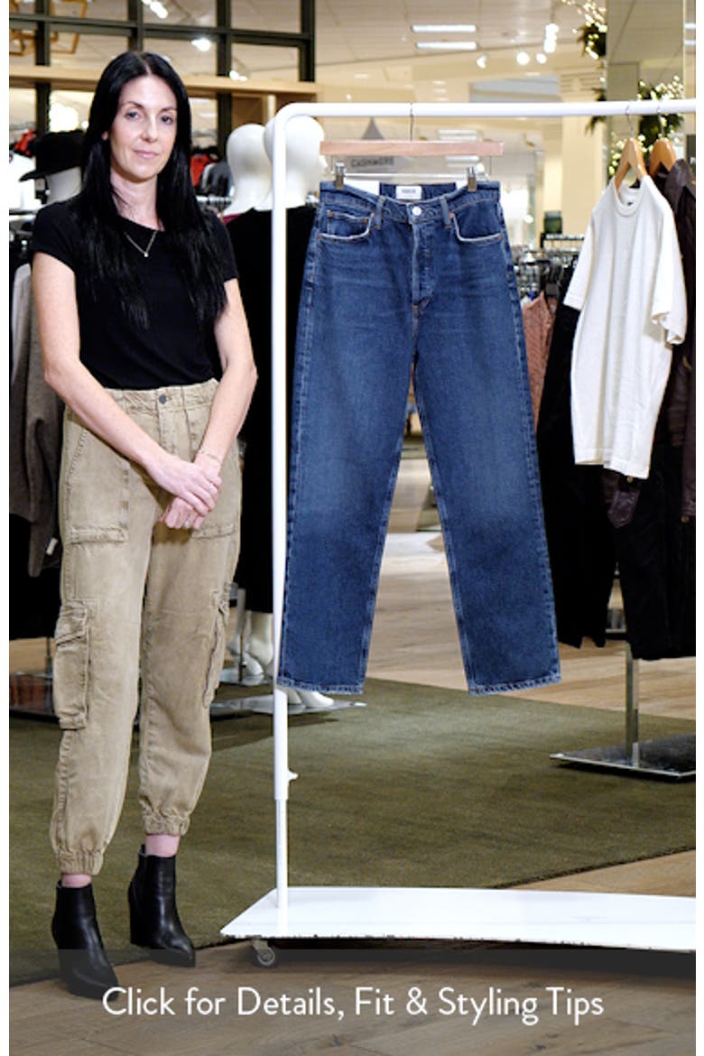 '90s Pinch Waist High Waist Crop Straight Leg Jeans video