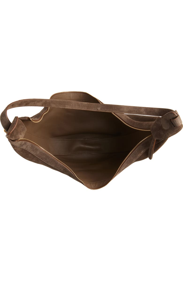 Khaite Augustina Suede Hobo, Alternate, color, Cedar 732