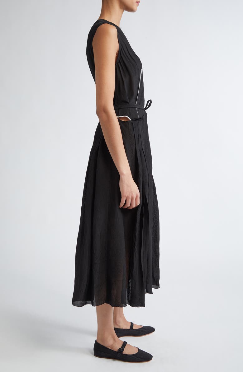 NACKIYÈ Daydream Crinkle Woven Belted Midi Dress, Alternate, color, 