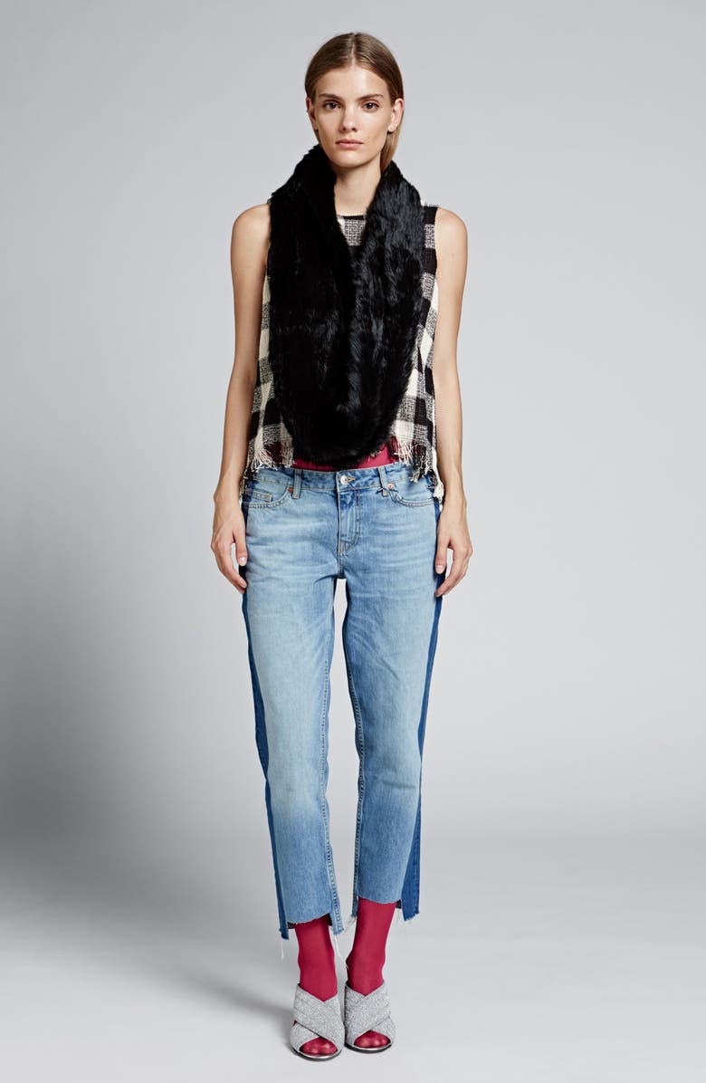 Jocelyn Genuine Rabbit Fur Infinity Scarf, Alternate, color,