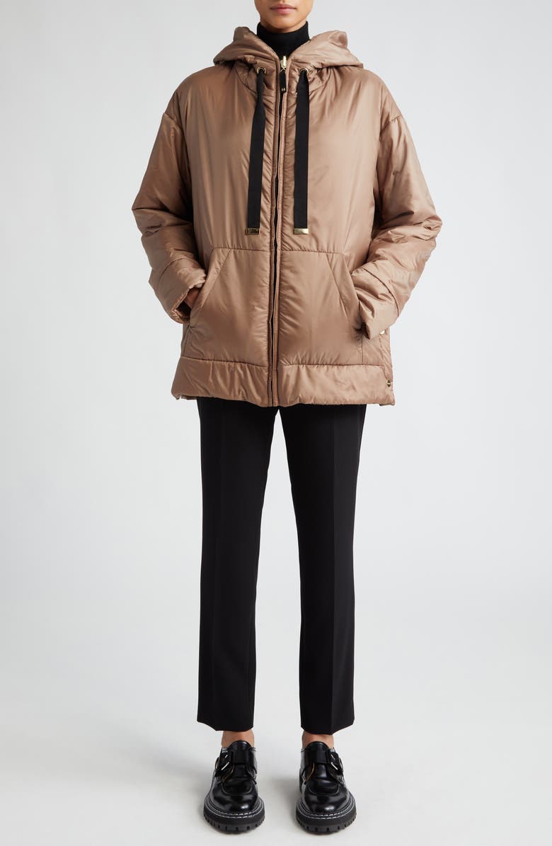 Max Mara Studio Jerta Cady Straight Leg Trousers, Alternate, color, Black