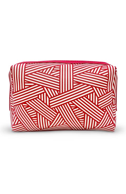 Scarlet Stripe Cosmetic & Travel Bag