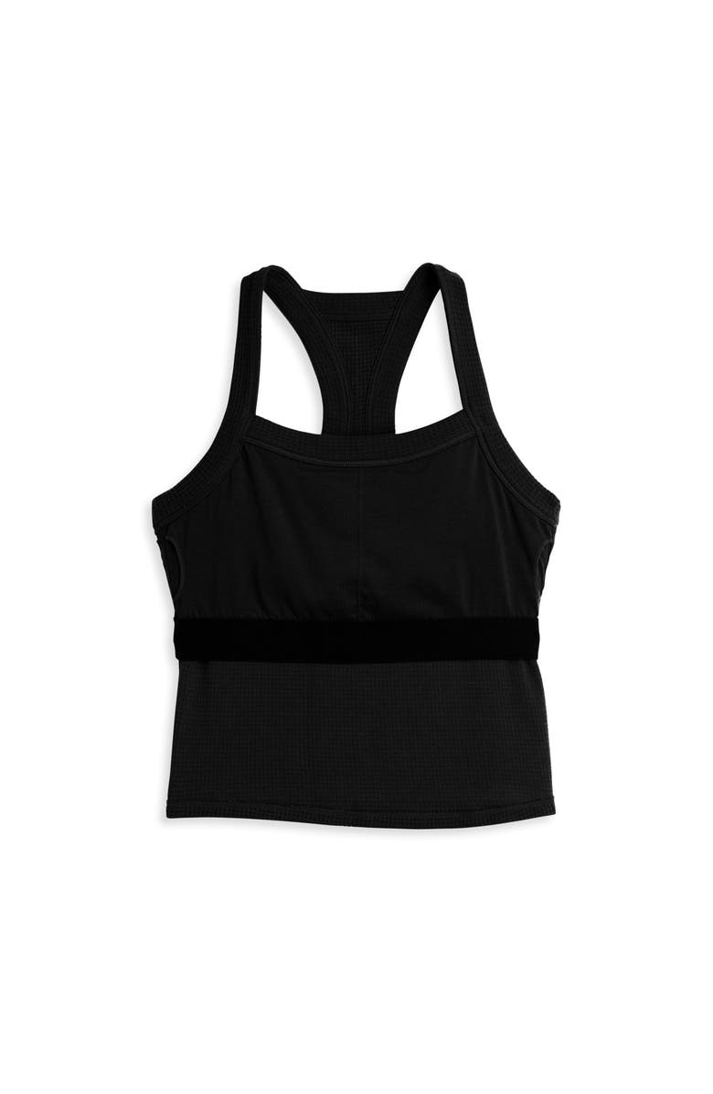 TomboyX Modal Cloud Waffle Bra Top, Alternate, color, Black Beauty