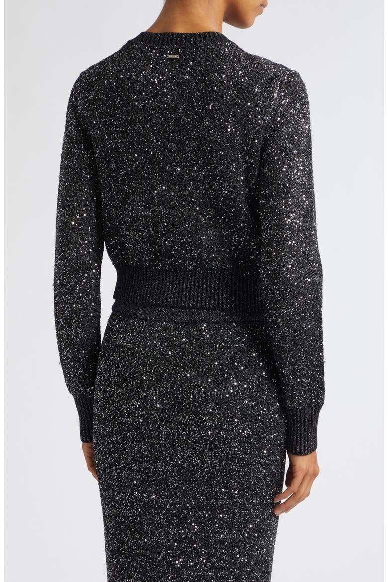 Mollie Sequin Cardigan, Alternate, color, ONYX