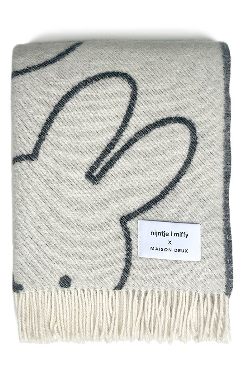 Maison Deux x Miffy Kids' Wool Blanket, Main, color,
