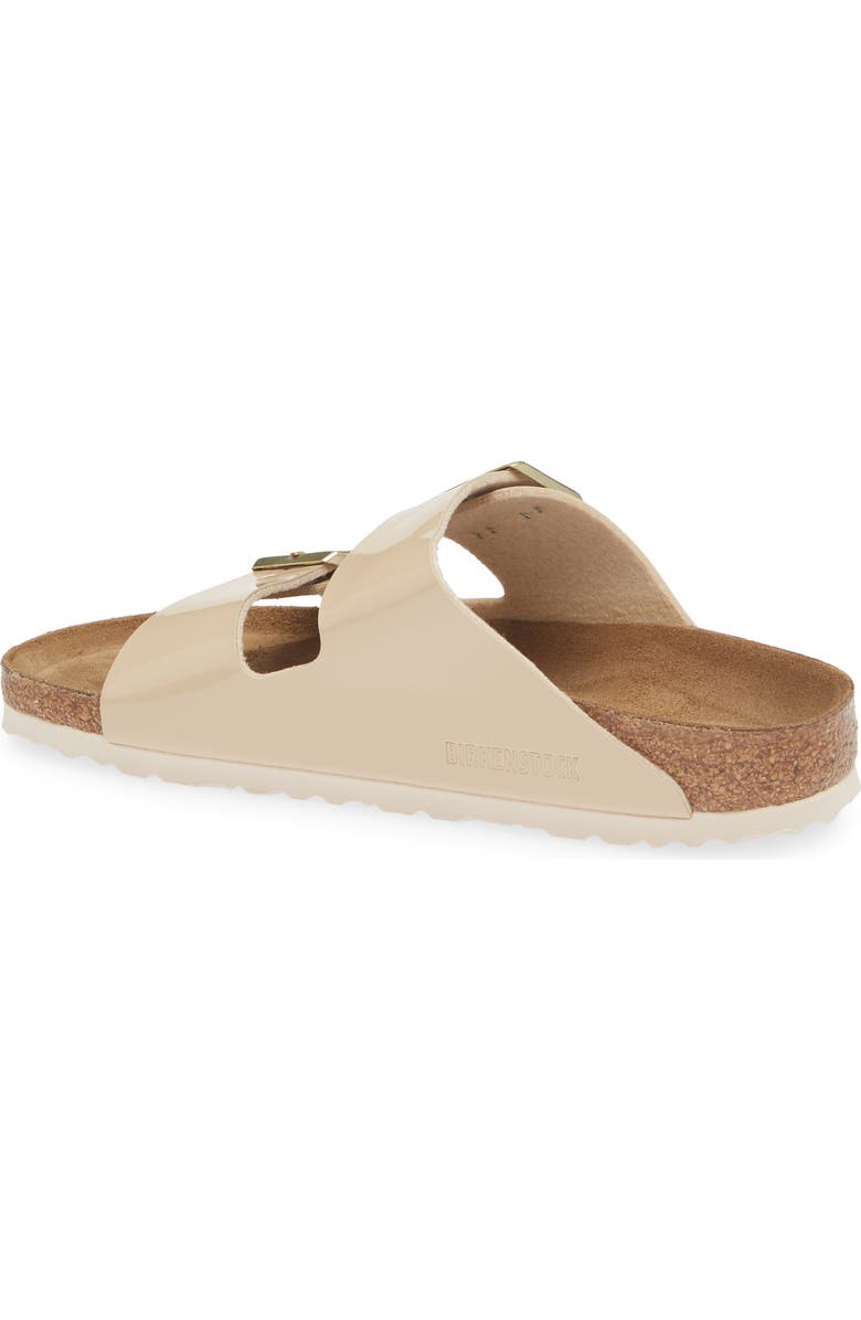 Birkenstock Arizona Patent Sandal, Alternate, color, Sand